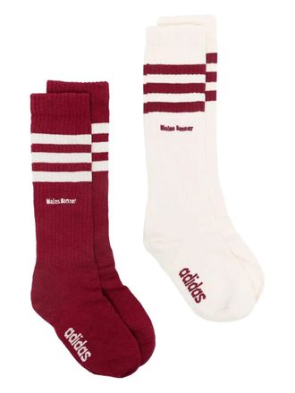 adidas x Wales Boner 3-Stripe socks (pack of two) - Rood