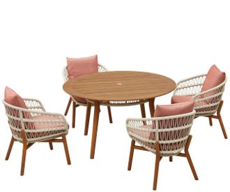 Higold Premium Outdoor Dining Set Vasca 4+1, Terracotta