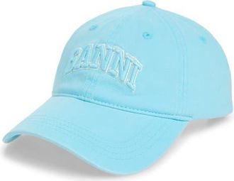 Ganni Washed Cotton Canvas Baseball Cap in Iced Aqua at Nordstrom