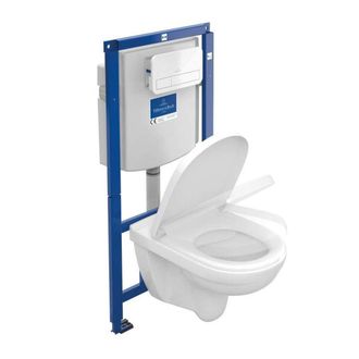 Villeroy & Boch Combi-pack O.novo Viconnect Con Inodoro Profundo Suspendido Y Tapa De Inodoro Blanca Villeroy&boch