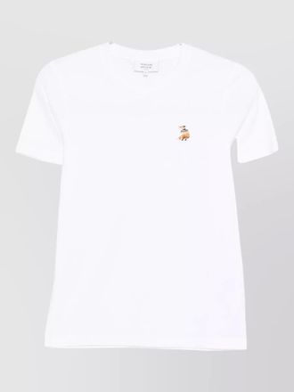 Maison Kitsun&eacute; cotton embroidered t-shirt