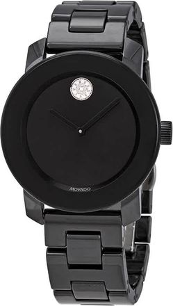 Movado Bold Black Dial Black Ceramic Ladies Watch 3600535