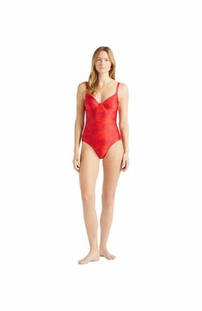 Vilebrequin Womens Flower Power Underwire One-Piece Swimsuit in Lipstick at Nordstrom, Size Medium