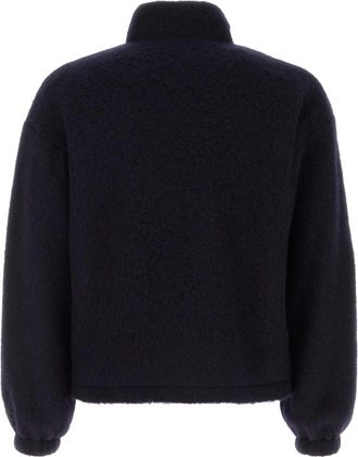 Jil Sander Mens Midnight Blue Wool Blend Sweatshirt 403 Felpe Sweater