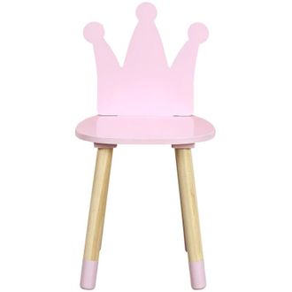 OEM Silla De Madera Infantil Marioneta Corona Rosa