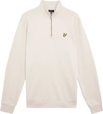 Lyle & Scott Loopback Quarter Zip Sweat - Heren - Sweatshirts - Beige - 2XL - Katoen - Hoodies & sweatvesten