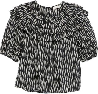 Ulla Johnson Overhemden, Dames, Veelkleurig, XS, Katoen, Mira Top