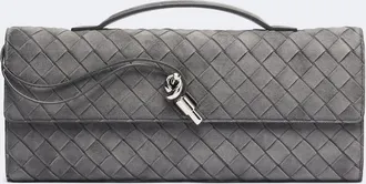 Bottega Veneta Andiamo Intrecciato suede clutch