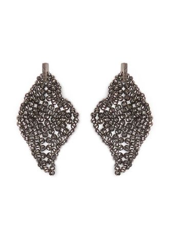 Brunello Cucinelli Sculptured Silver Earrings