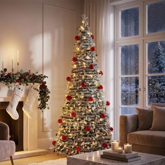 ECD Germany Ecd Germany &Aacute;rbol De Navidad Plegable De 180 Cm, &Aacute;rbol De Navidad Artificial Plegable