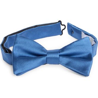 Nordstrom Rack Satin Solid Bow Tie in French Blue at Nordstrom Rack