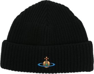 Vivienne Westwood Sporty beanie - women - Recycled Wool - One Size - Black
