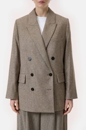 Closed Classic Relaxed-Fit Blazer In Dark Chino Beige
