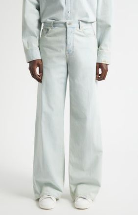 Golden Goose Journey Parker Wide Leg Jeans in Light Blue at Nordstrom, Size 34