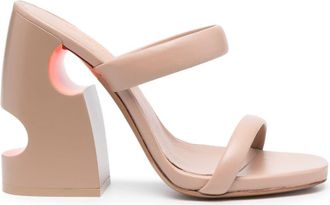 Off-white 120mm Pop Meteor sandals - women - Calf Leather/Calf Leather/Calf Leather - 38 - Neutrals