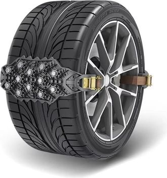 OEM Juego De 4 Cadenas Antideslizantes Para Neum&aacute;ticos De Invierno, Cadenas De Nieve Antideslizantes De Acero Tpu, Para Hielo, Barro, Monta&ntilde;a Y Carretera 