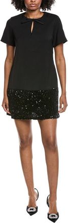 Gracia Keyhole Neck Bow Tie Sequin Embellished Dress