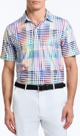 Robert Graham Wallis Geo Print Performance Polo in Multi at Nordstrom, Size Xx-Large
