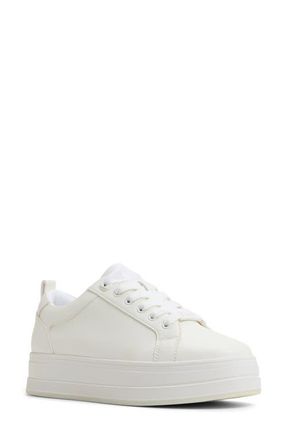 Aldo Chic Comfort Platform Sneaker in Open White at Nordstrom, Size 11