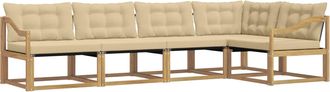 vidaXL Conjunto De Sof&aacute;s De Exterior 5 Uds. Y Beige Vidaxl
