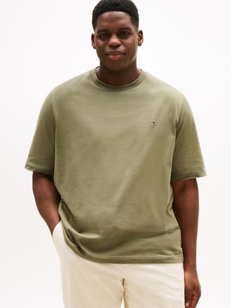 Tommy Hilfiger Big & Tall T-Shirt BT-ESS SEASONAL REGULAR SOLID, Herren, Gr. 4XL, gr&uuml;n (battle gr&uuml;n), Single Jersey, Obermaterial: 100% Baumwolle, TOMMY HILFIGER BIG & TALL, un
