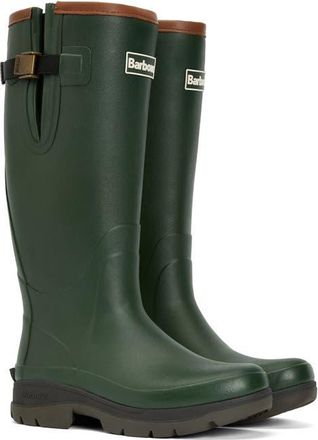 Barbour Tempest Waterproof Knee High Welly Boot in Olive at Nordstrom, Size 11