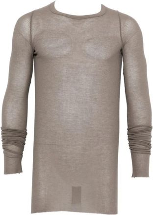 Rick Owens Rib Lange Mouw T-Shirt - Heren - Longsleeves - Grijs - XL - Tops