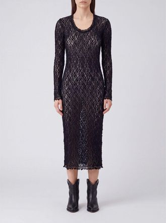 Isabel Marant Abito midi Balsane in pizzo a maniche lunghe