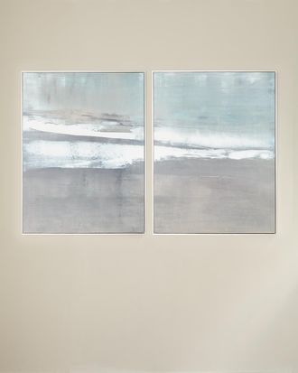 Benson-Cobb Oceans Apart Hand-Embellished Giclee Diptych, 46 x 61