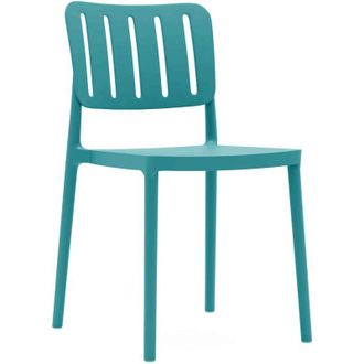 Mobili Rebecca Sedia Rebecca Mobili Alawe 82x42x53 Polipropilene Blu Petrolio Moderno