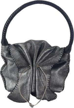Carlos Falchi Shoulder Butterfly Leather Bag in Roman Chrome at Nordstrom