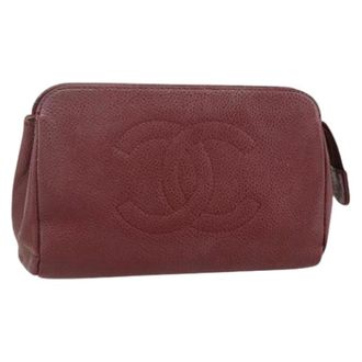 Chanel Pre-owned Clutches, female, Red, Size: ONE SIZE Pre-owned Pouch