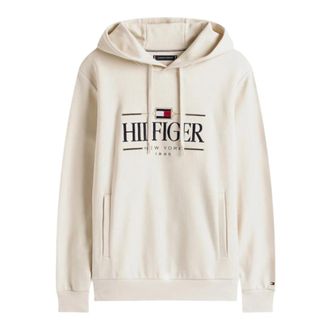 Tommy Hilfiger Hoodies & sweatvesten, Heren, Beige, XL, Katoen, Icon Hoodie