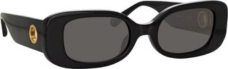 Linda Farrow Lola Zonnebril - unisex - Zonnebrillen - Zwart - 52 MM - Accessoires