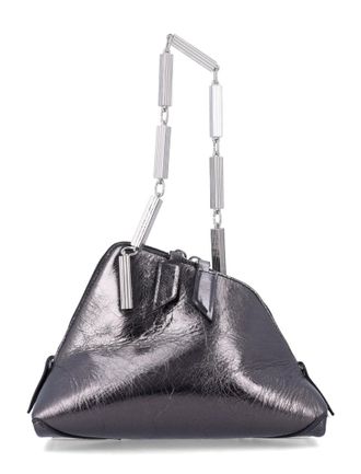 The Attico Dark Grey La Scala Clutch