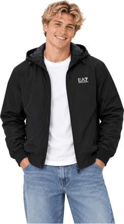Emporio Armani Core Identity Hooded Bomber - Heren - Jassen - Zwart - Maat: M Poliester