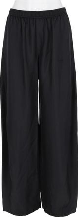 Alexander Wang Black Wide-Leg Silk Formal Pants