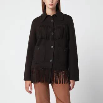 Guest In Residence Brown Western Fringe jacket