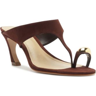Schutz Maisie Kitten Heel Slide Sandal in Chestnut Brown at Nordstrom, Size 10.5