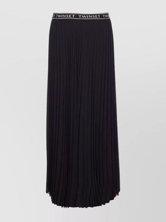 Twin-Set pleated midi skirt elastic waist