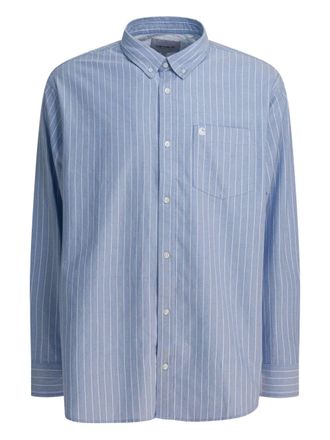 Carhartt Work in Progress Cassel striped pocket shirt - Blue