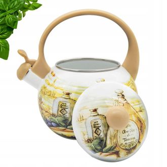 OEM Hervidor Tradicional Meyerhoff De Acero Esmaltado De 2,2 L Con Asa
