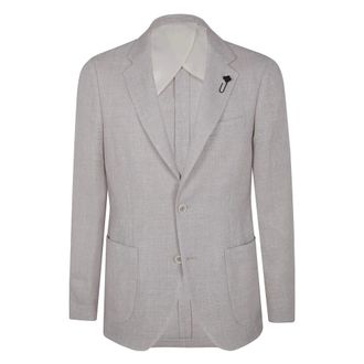 Lardini Heren, Jassen, Beige, Maat: 3XL Wol