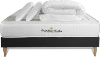 Royal Palace Bedding Pack colch&oacute;n negro espuma viscoel&aacute;stica 140 x 190