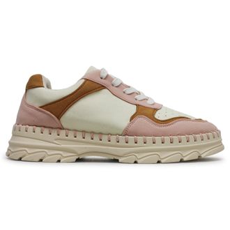 Ilse Jacobsen Tulip 4093 Textile Synthetic Womens Comfort Trainers - Milk Creme - Size:UK 6