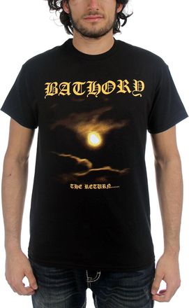 Bathory Bathory - Mens The Return T-shirt in Black, Large, Black