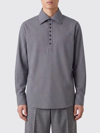 Dries Van Noten Camicia in cotone con motivo vichy e collo francese
