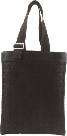 Bottega Veneta Black Canvas Tote Bag (Pre-Owned)