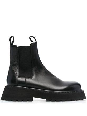 Mars&egrave;ll Micarro lug-sole Chelsea boots - women - Rubber/Leather/Leather - 37 - Black