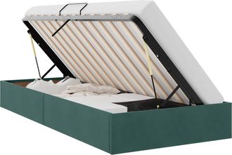 vidaXL Estructura De Cama Ottoman Verde Oscuro 100 X 200 Cm Terciopelo Vidaxl